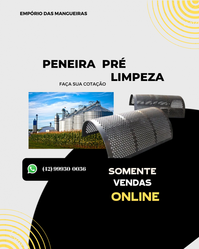 Peneira pré limpeza 